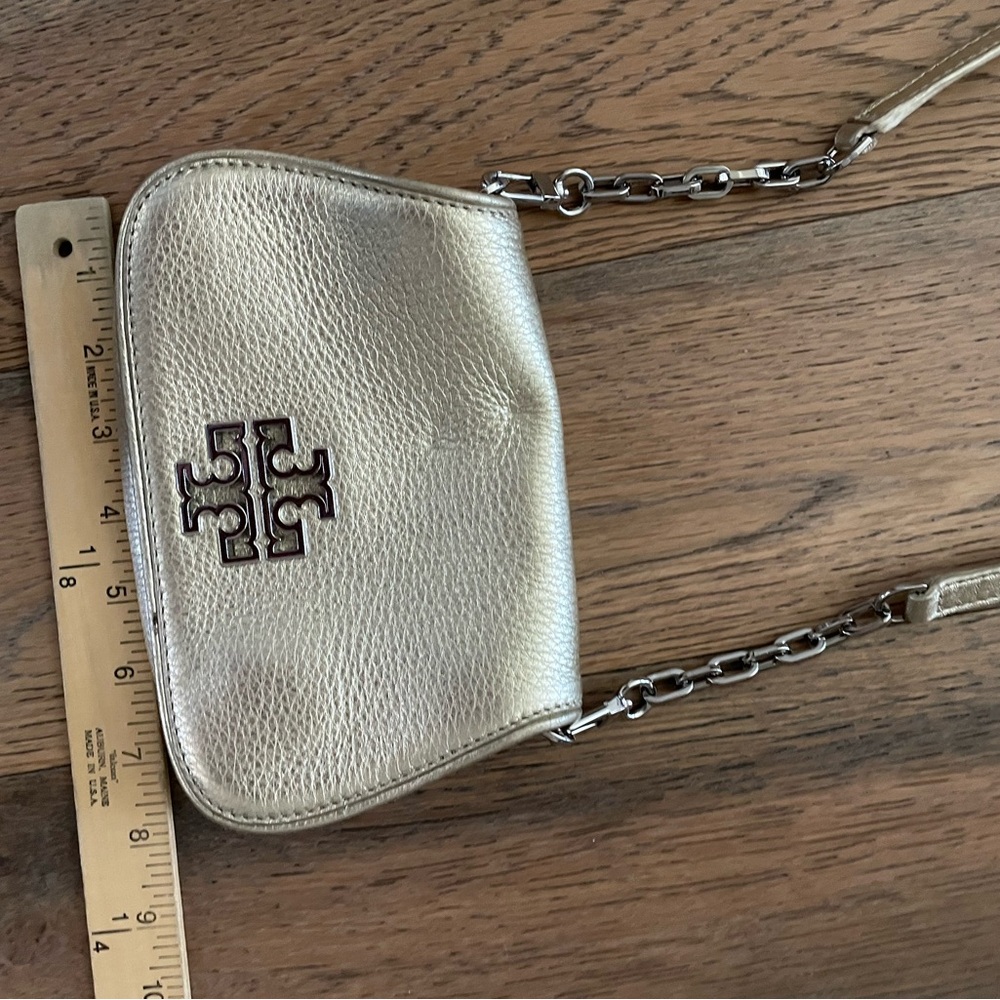 Tory Burch Gold Crossbody Bag Sleek Design Luxurious Finish